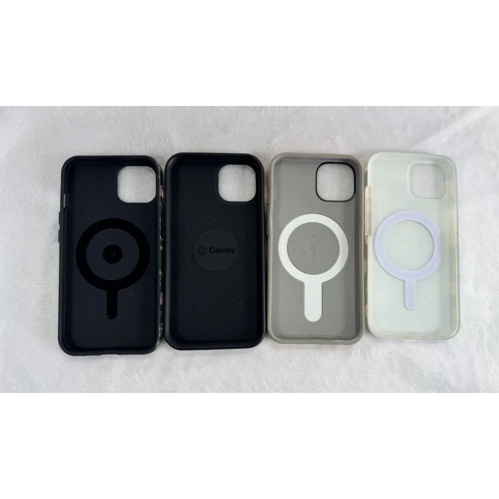Lot of 4 Casely Speck iPhone 13 Cases Seasonal Fall Christmas Daisy‎ Pink Used